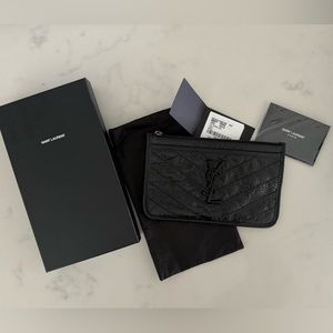 YSL Niki Bill Pouch Black
